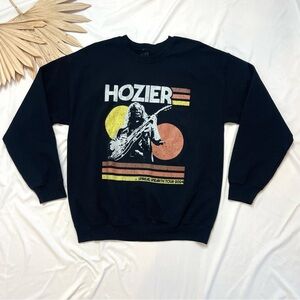 Hozier Unreal Unearth Tour 2024 Black Yellow Concert Date Pullover Sweatshirt